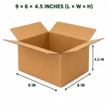 9X6X4.5 inch Corrugated Brown Boxes - 3 PLY (150 GSM).