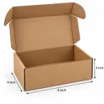Mailer 9 X 6 X 4 inch Auto Lock Flat Corrugated Brown Boxes - 3 PLY (150 GSM)