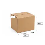 9 X 8 X 8 Inch Corrugated Brown Boxes - 3 PLY (150 GSM)