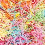 Paper Grass for Crafts Project Gift Packing, Packing of Gifts for Marriage, Christmas, Baby Shower & Any Other Occasion or Party Mix Color 500gm