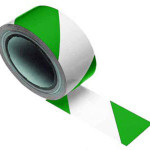 50mm x 60 mtrs self adhesive floor marking tape …(GREEN AND WHITE)