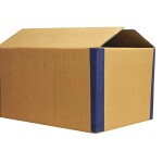 27X 18X 12 Inch 5 Ply Large Corrugated Packing Boxes with Reinforced Edges BLUE