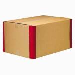 30X 20X 20 Inch 5 Ply Large Corrugated Packing Boxes with Reinforced Edges RED