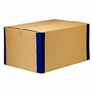 30X 20X 20 Inch 5 Ply Large Corrugated Packing Boxes with Reinforced Edges BLUE