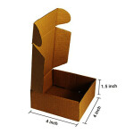 Mailer 4 x 4 x 1.5 inch Auto Lock Flat Corrugated Brown Boxes - 3 PLY (150 GSM).