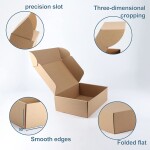 Flat 7 X 5 X 2.75 inch Auto Lock Mailer Corrugated Brown Boxes - 3 PLY (150 GSM)