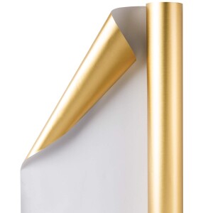 Golden Gift Wrap Kraft Wrapping Paper Roll - 20 Inch.