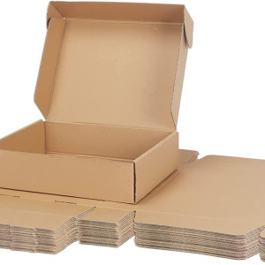 Mailer  9x6x3 inch Auto Lock Flat Corrugated Brown Boxes - 3 PLY (150 GSM).