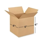 6X6X6inch Corrugated Brown Boxes - 3 PLY (150 GSM)