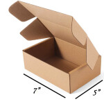 Flat 7 X 5 X 2.75 inch Auto Lock Mailer Corrugated Brown Boxes - 3 PLY (150 GSM)