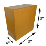 8 X 4 X 8 inch Corrugated Brown Boxes - 3 PLY (150 GSM)