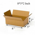 8 X 5 X 2 inch Corrugated Brown Boxes - 3 PLY (150 GSM)