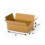 9X6X2.5 inch Corrugated Brown Boxes - 3 PLY (150 GSM)