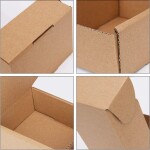 Mailer 6x5x1.5 inch Auto Lock Flat Corrugated Brown Boxes - 3 PLY (150 GSM).