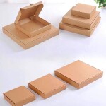 8 Inch Pizza Box Brown Corrugated 3 Ply - 8x 8 x 1.5 Inch