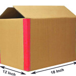 18 X 12 X 12 Inch 5 Ply Large Corrugated Packing Boxes with Reinforced Edges RED