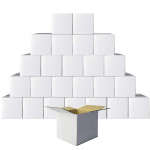 4 X 4 X 4 inch Corrugated White Boxes - 3 PLY (150 GSM)